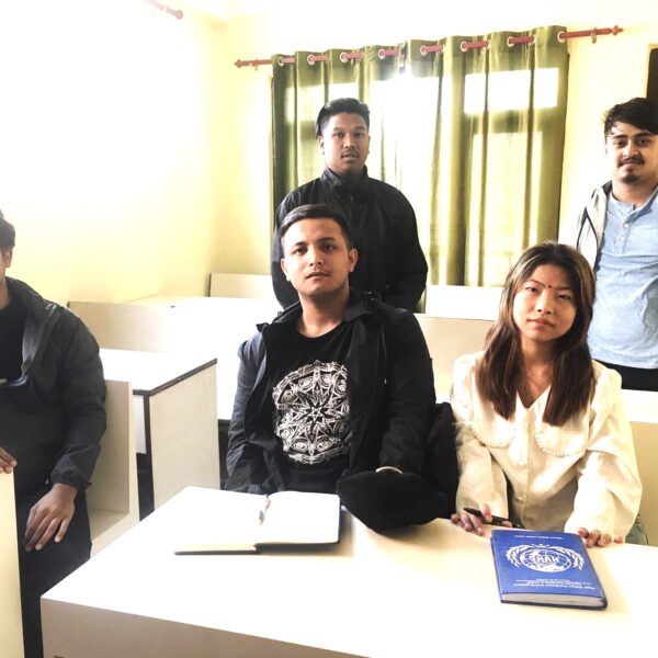 Taking language class in Forsa Consultancy (Kathmandu Branch)